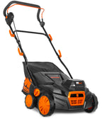 WEN DT1516 16-Inch 15-Amp 2-in-1 Electric Dethatcher and Scarifier with Collection Bag, Black