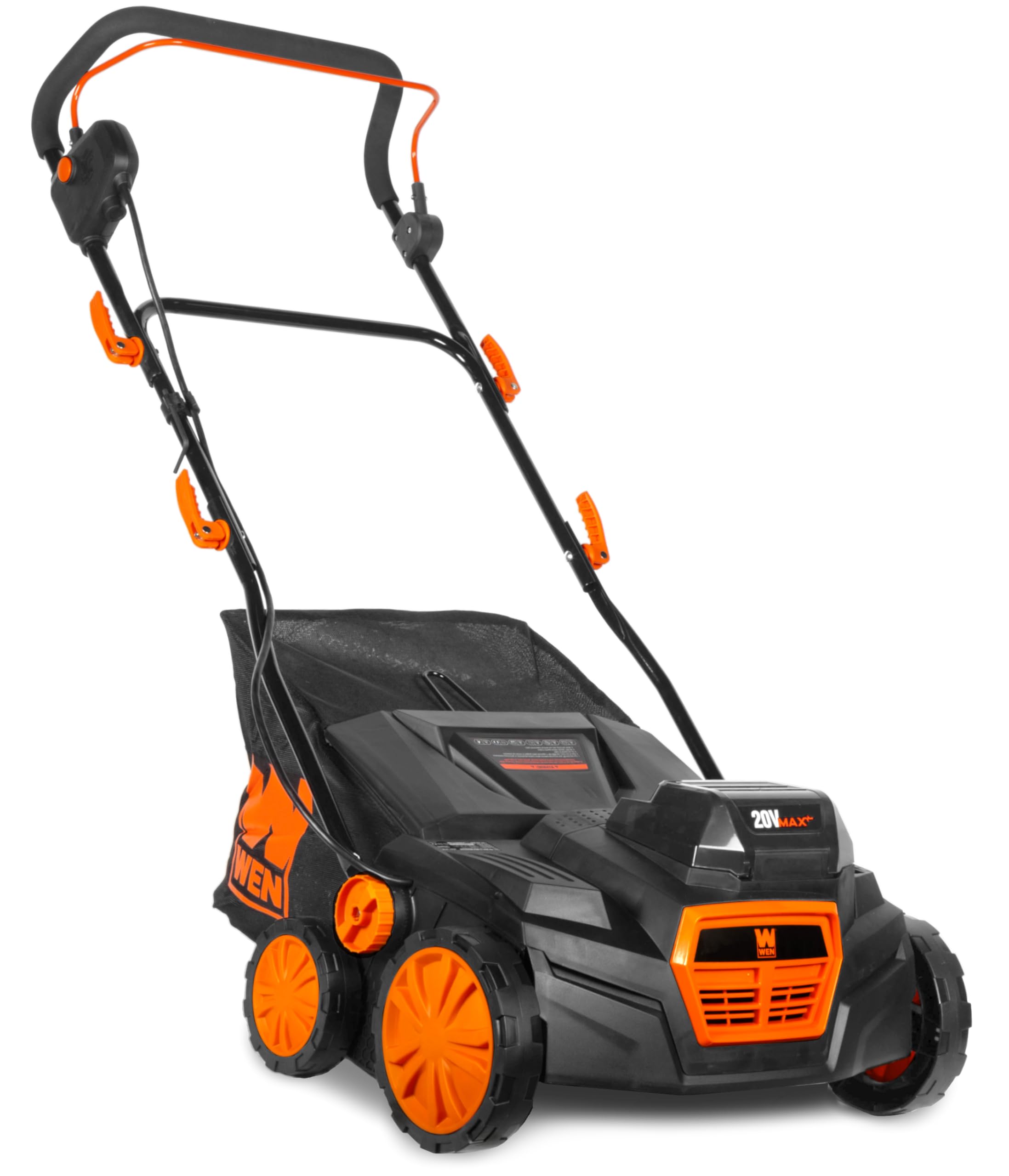 WEN DT1516 16-Inch 15-Amp 2-in-1 Electric Dethatcher and Scarifier with Collection Bag, Black