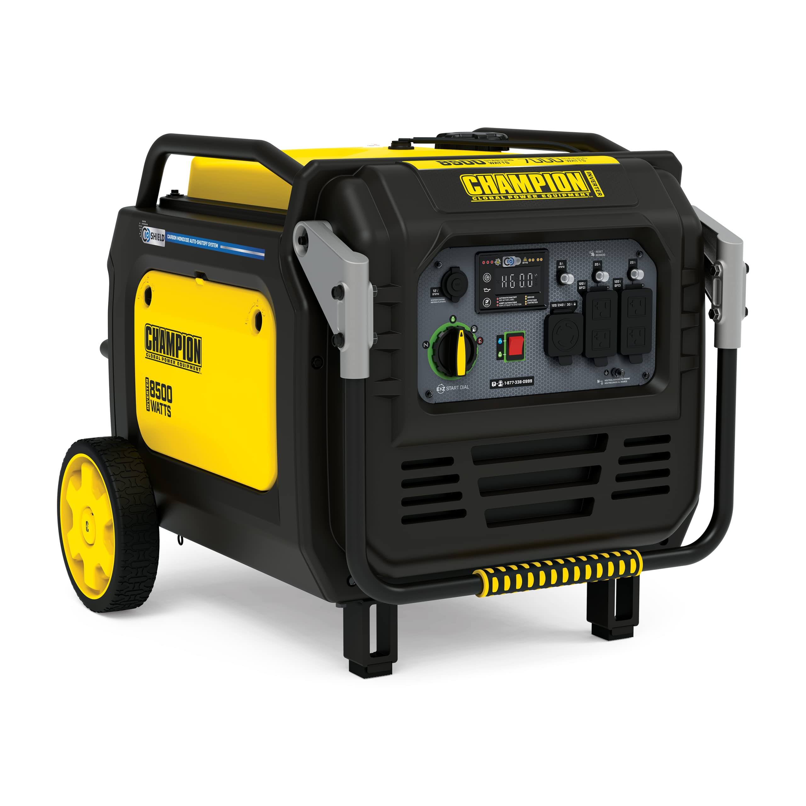 Champion Power Equipment 8500-Watt Electric Start Dual Fuel Home Backup Portable Inverter Generator with Quiet Technology and CO Shield