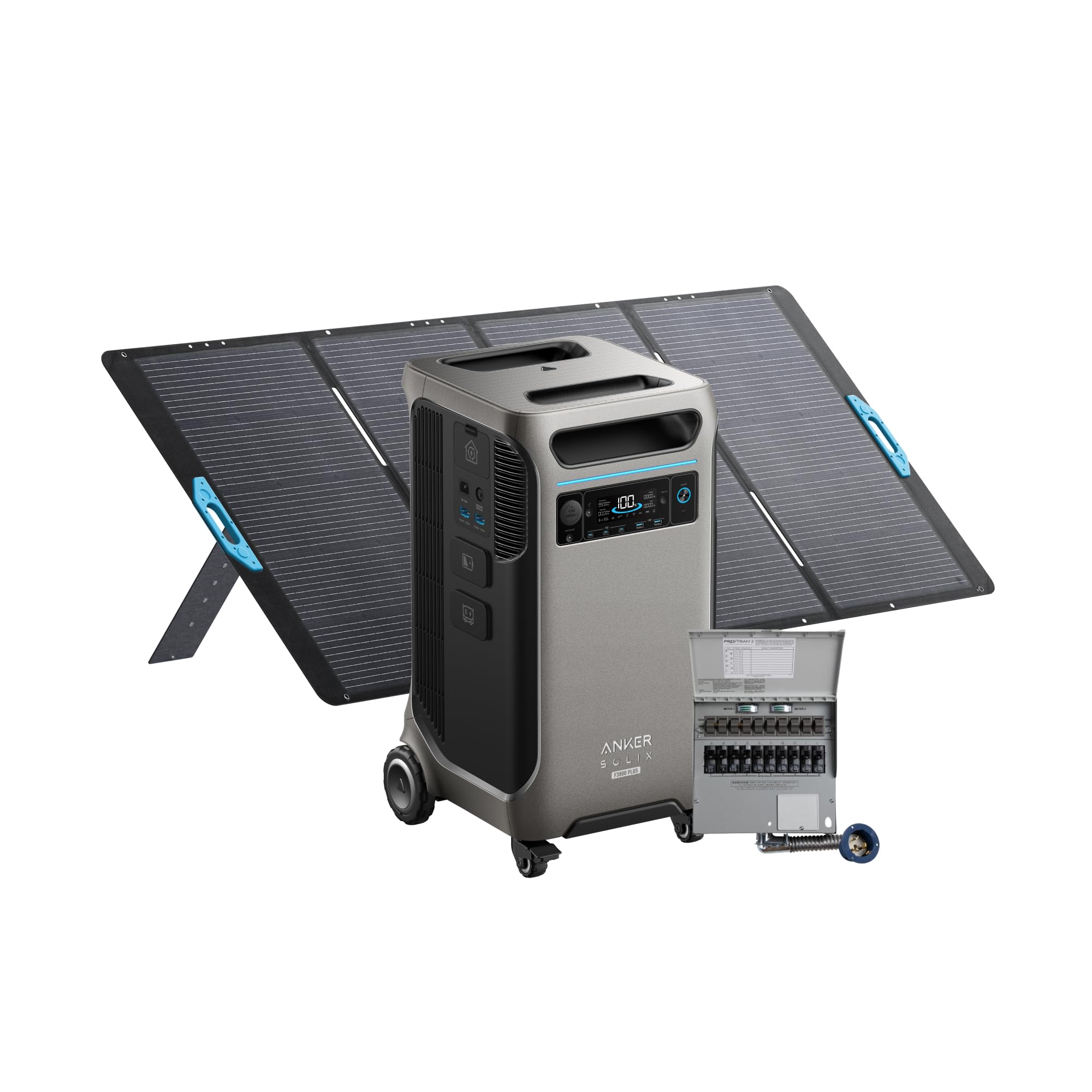Anker SOLIX F3800 Plus Portable Power Station (2025 NEW), 3,840Wh, 3,200W Solar Input, Generators for Home Use, Expandable to 53kWh, Works with Generator, For Power Outages, RVs, and Emergencies