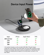 Anker MagSafe Charger Stand Compatible, iPhone 17 MagGo 3 in 1 Wireless Charging Station,Qi2 Certified 15W Wireless Charger, Desk Accessory, for iPhone 16/15/14/13 Series Apple Watch, AirPods