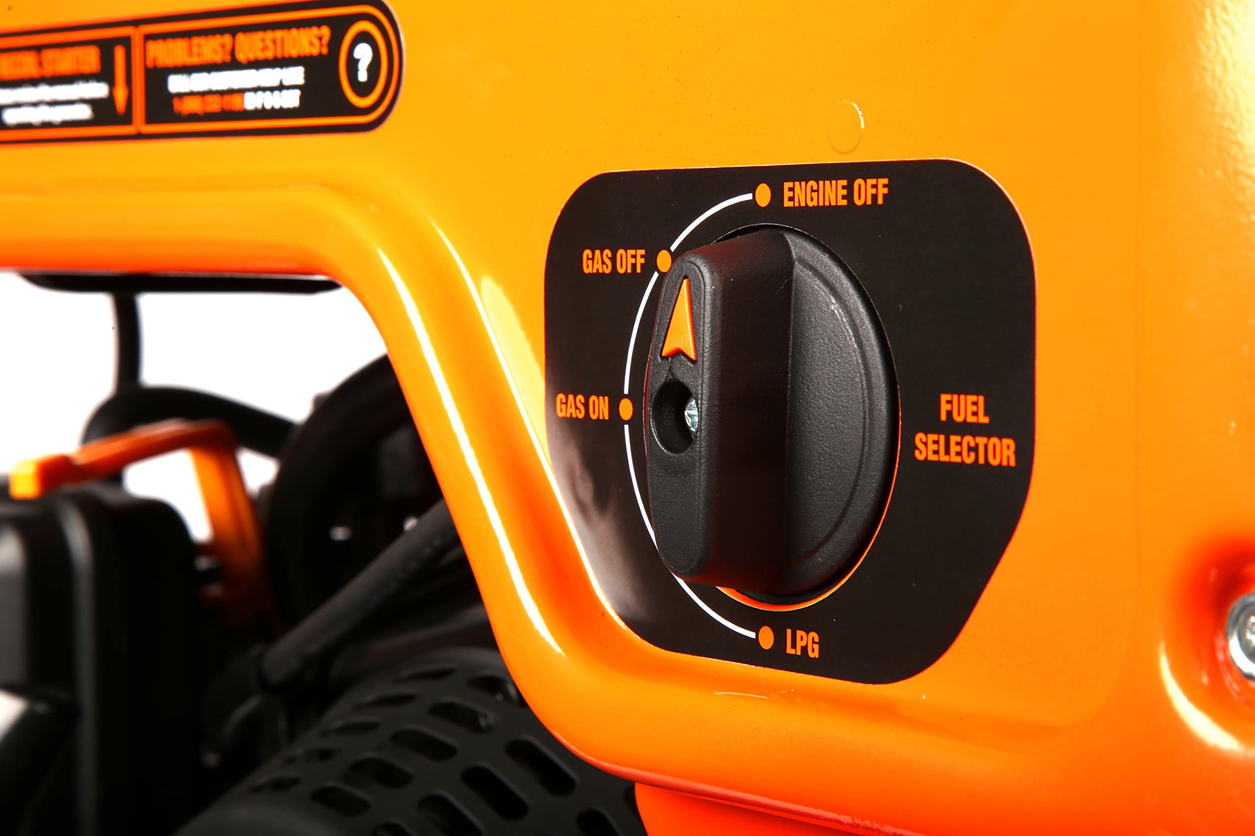 WEN GN400i RV-Ready 4000-Watt Open Frame Inverter Generator, CARB Compliant, Black/orange