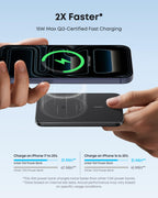 Anker Nano MagSafe Portable Charger, Ultra-Slim 5,000mAh Magnetic Wireless Power Bank, Qi2-Certified 15W Max, Compact for Travel, Ergonomic Design, for iPhone 17/16 Series, and More