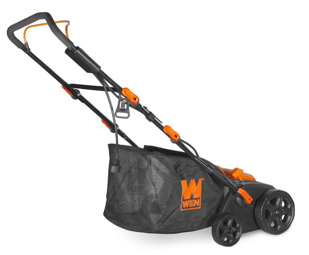 WEN 15-Inch 13-Amp 2-in-1 Electric Dethatcher and Scarifier with 12-Gallon Collection Bag (DT1315)