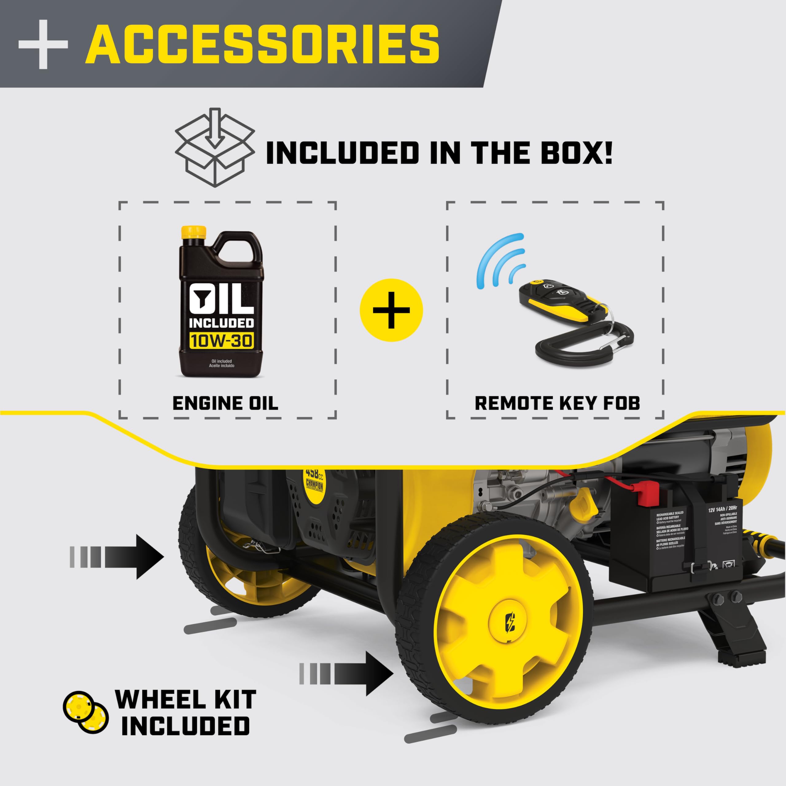 Champion Power Equipment 10,000-Watt Wireless Remote Start Home Backup Portable Generator with Free 3-Year Warranty