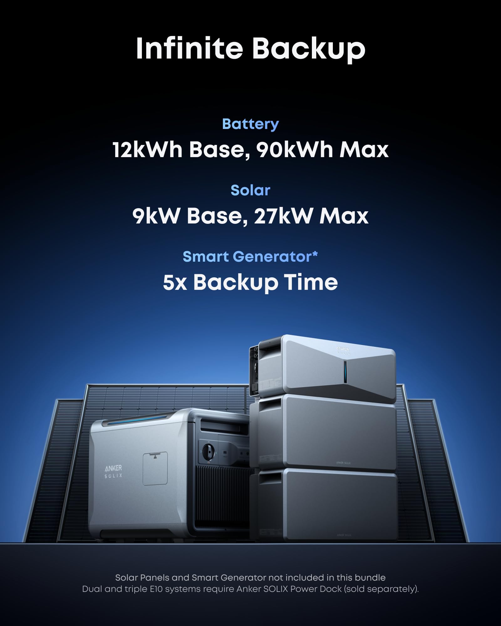 Anker SOLIX B6000 Battery Module for E10, 6kWh Expandable Capacity, Unlock 10kW Turbo Output, Automotive-Grade LFP Cells, 10-Year Lifespan, 4,000+ Cycles, UL 9540A Certified