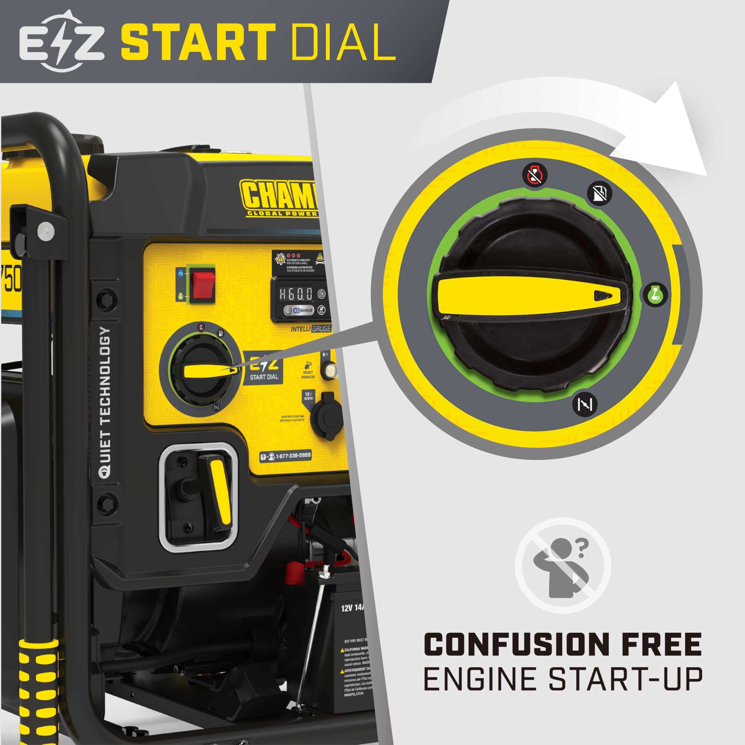 Champion Power Equipment 10,000-Watt Electric Start Home Backup Portable Open Frame Inverter Generator with Quiet Technology and Free 3-Year Warranty