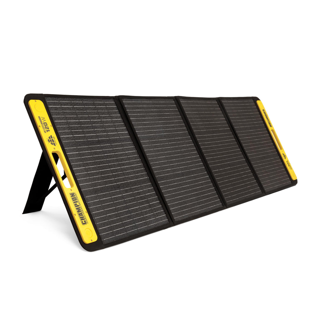 Champion Power Equipment 201246 120-Watt Portable Foldable Solar Panels with Extension Cable and Kickstand