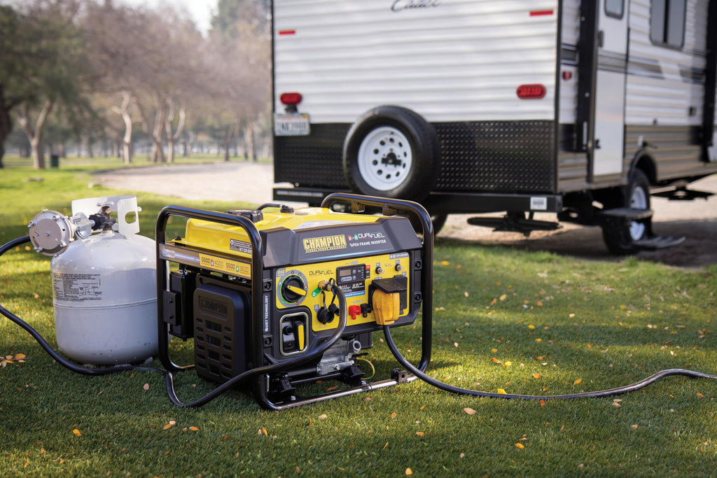 Champion Power Equipment 5500-Watt Dual Fuel RV Ready Portable Open Frame Inverter Generator with Quiet Technology and Free 3-Year Warranty, CARB Compliant
