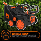 WEN DT1516 16-Inch 15-Amp 2-in-1 Electric Dethatcher and Scarifier with Collection Bag, Black
