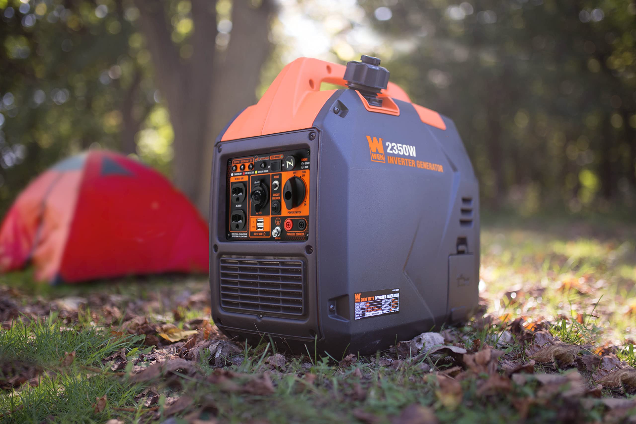 WEN 56235iX 2350-Watt Portable Inverter Generator with Fuel Shut Off and CO Sensor, Black
