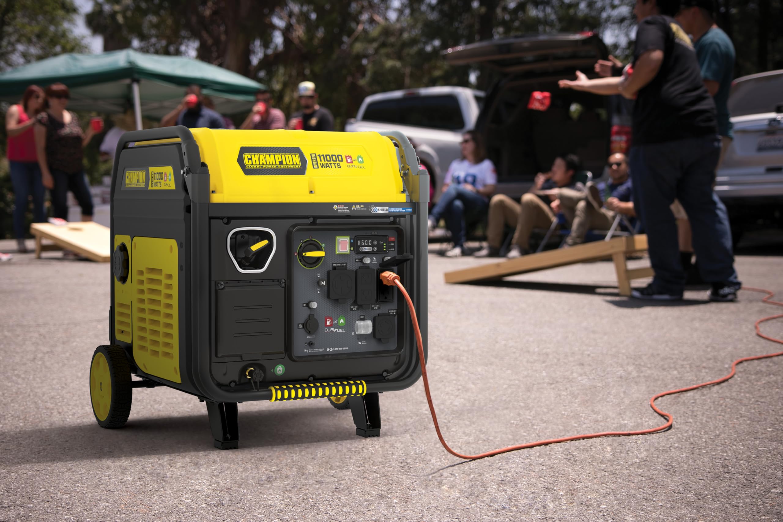 Champion Power Equipment 11,000-Watt Electric Start Dual Fuel Home Backup Portable Inverter Generator with Quiet Technology and Free 3-Year Warranty