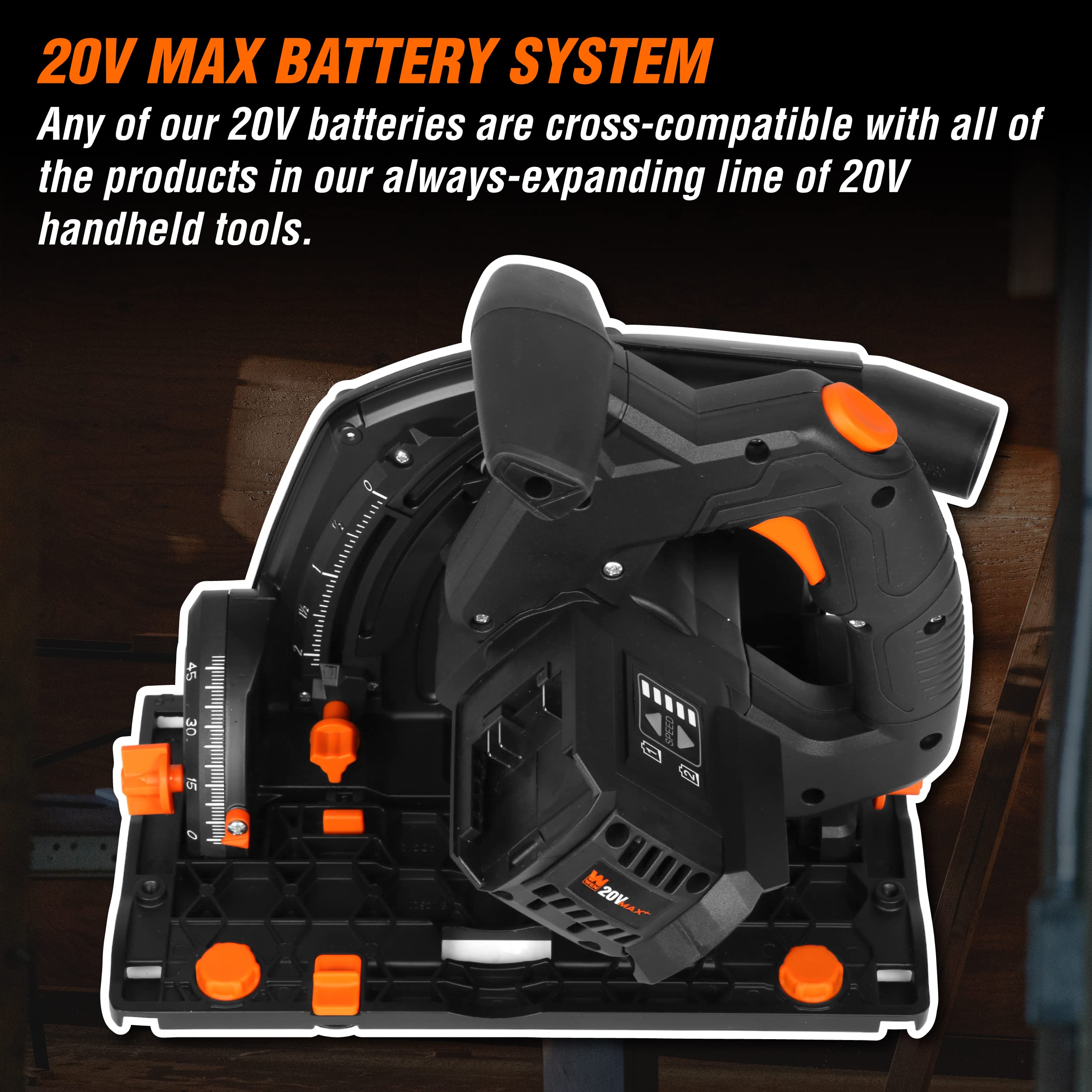 WEN 7.25-Inch Track Saw, Variable Speed (CT1274), Corded Electric