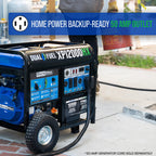 DuroMax XP13000HX 13,000-Watt Dual Fuel Portable Generator - Gas & Propane, Electric Start, Whole Home Power Backup, Transfer Switch Ready, RV & Emergency Ready