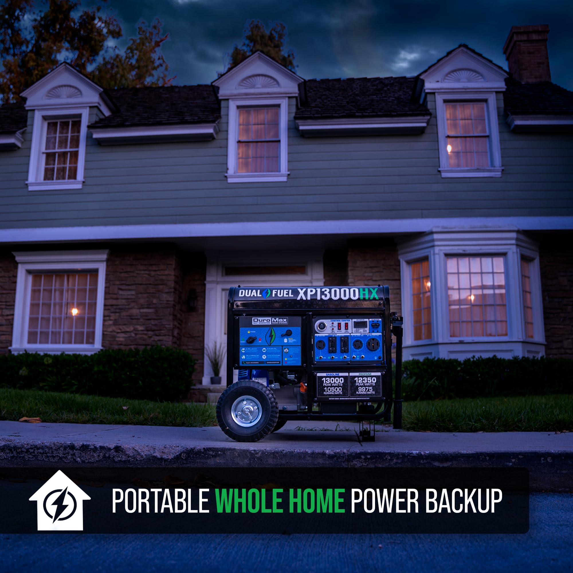 DuroMax XP15000HXT+ 15,000 Watt Portable Tri Fuel EFI Portable Generator - 50 State Approved