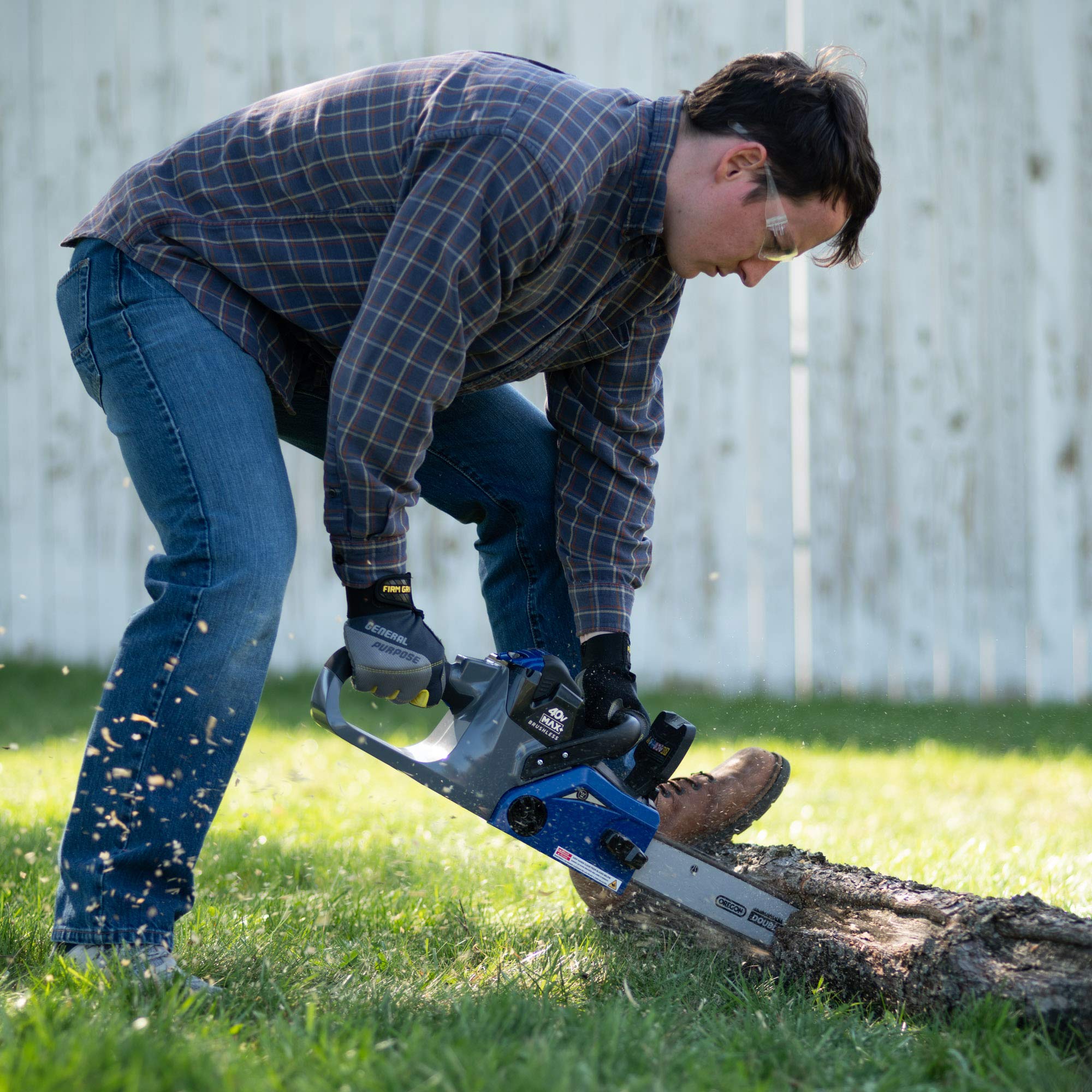 40V Pole Saw & Brushless Chainsaw with 2.0 Ah Battery & Charger