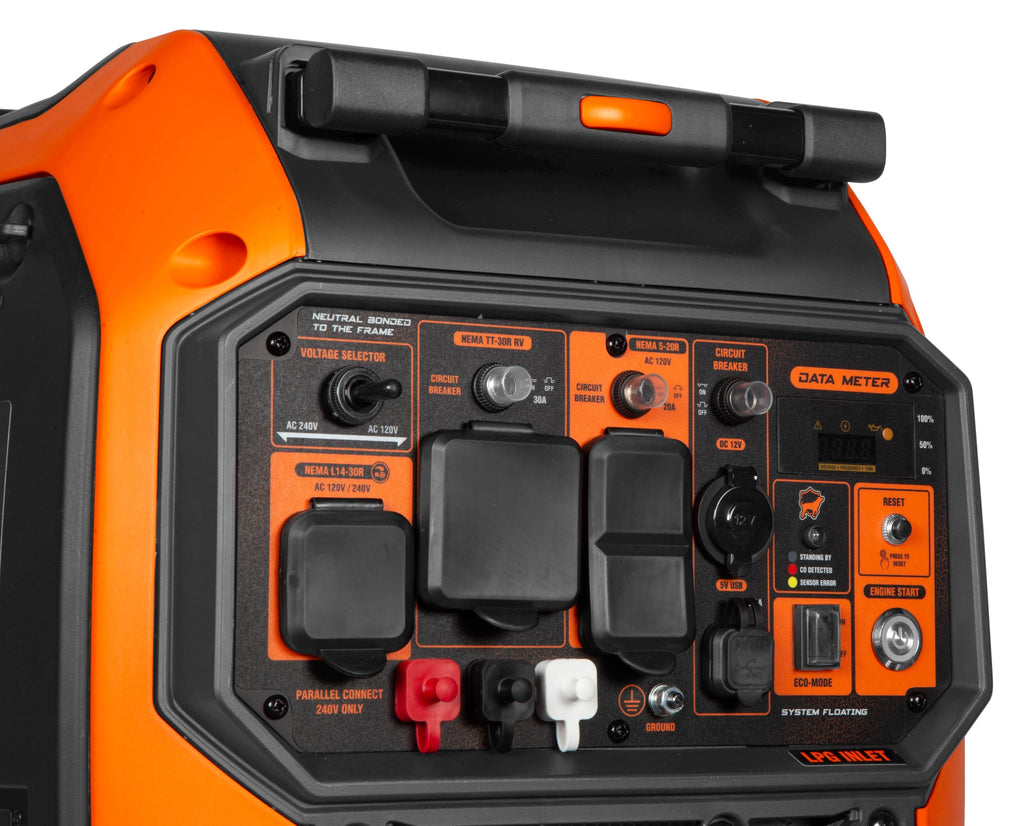 WEN DF451i Super Quiet 4500-Watt Electric Start Dual Fuel RV-Ready Portable Inverter Generator with Fuel Shut-Off