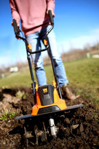 WEN 20V Max Cordless 14-Inch Brushless Electric Tiller with Two 4.0 Ah Batteries and Dual-Port Charger (20724)