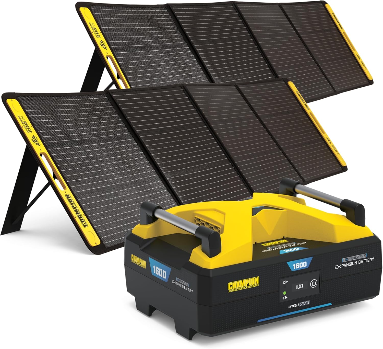 Champion Power Equipment 998-Wh Portable Solar Power Station and Two 200-Watt Solar Panels