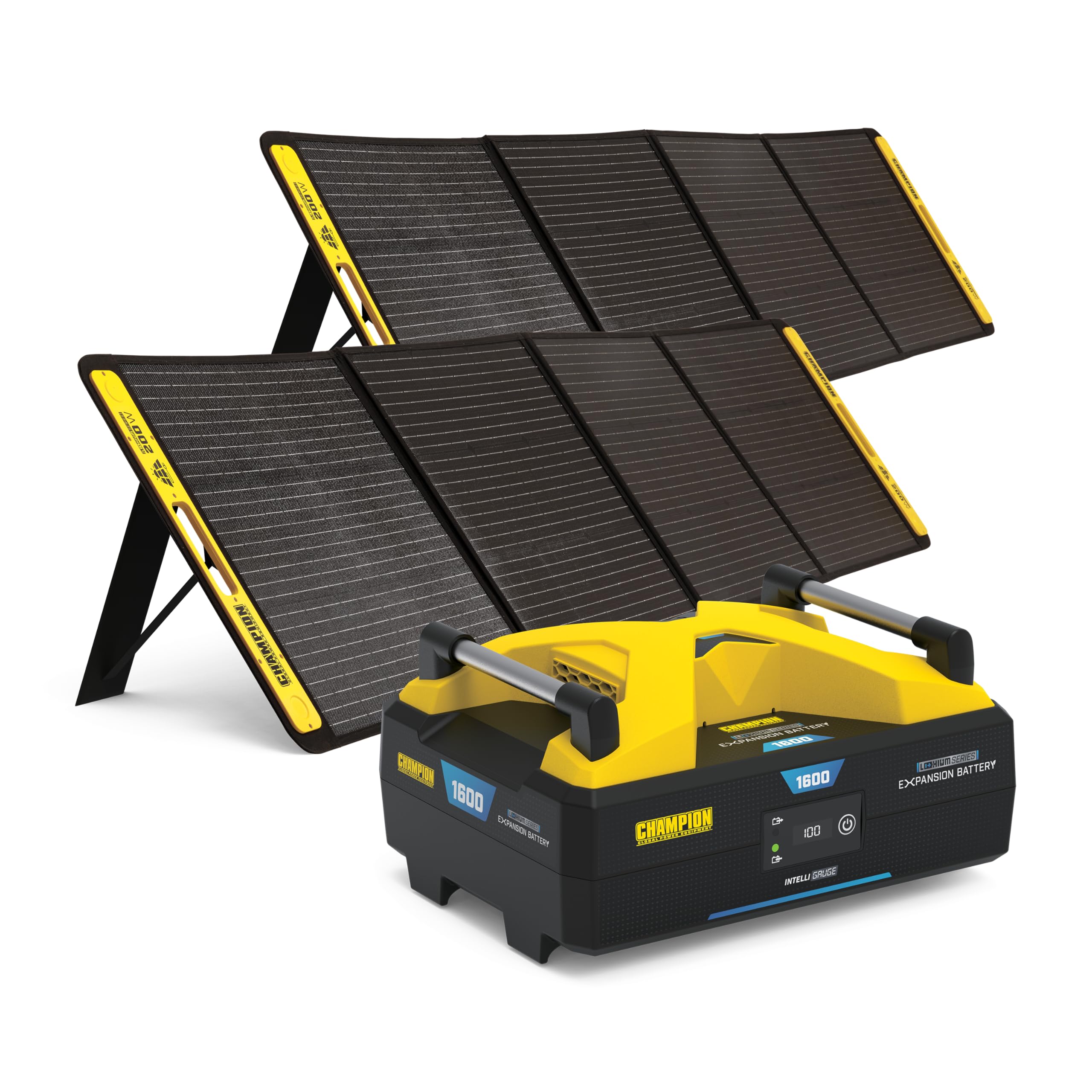 Champion Power Equipment 998-Wh Portable Solar Power Station and Two 200-Watt Solar Panels