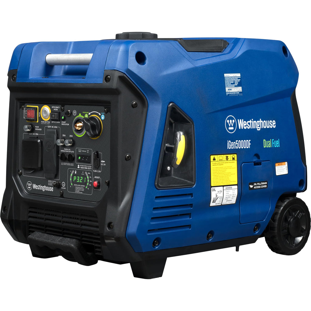 Westinghouse 5000 Peak Watt Super Quiet Portable Inverter Generator, Remote Electric Start with Auto Choke, Wheel & Handle Kit, RV Ready, Gas Powered, Parallel Capable