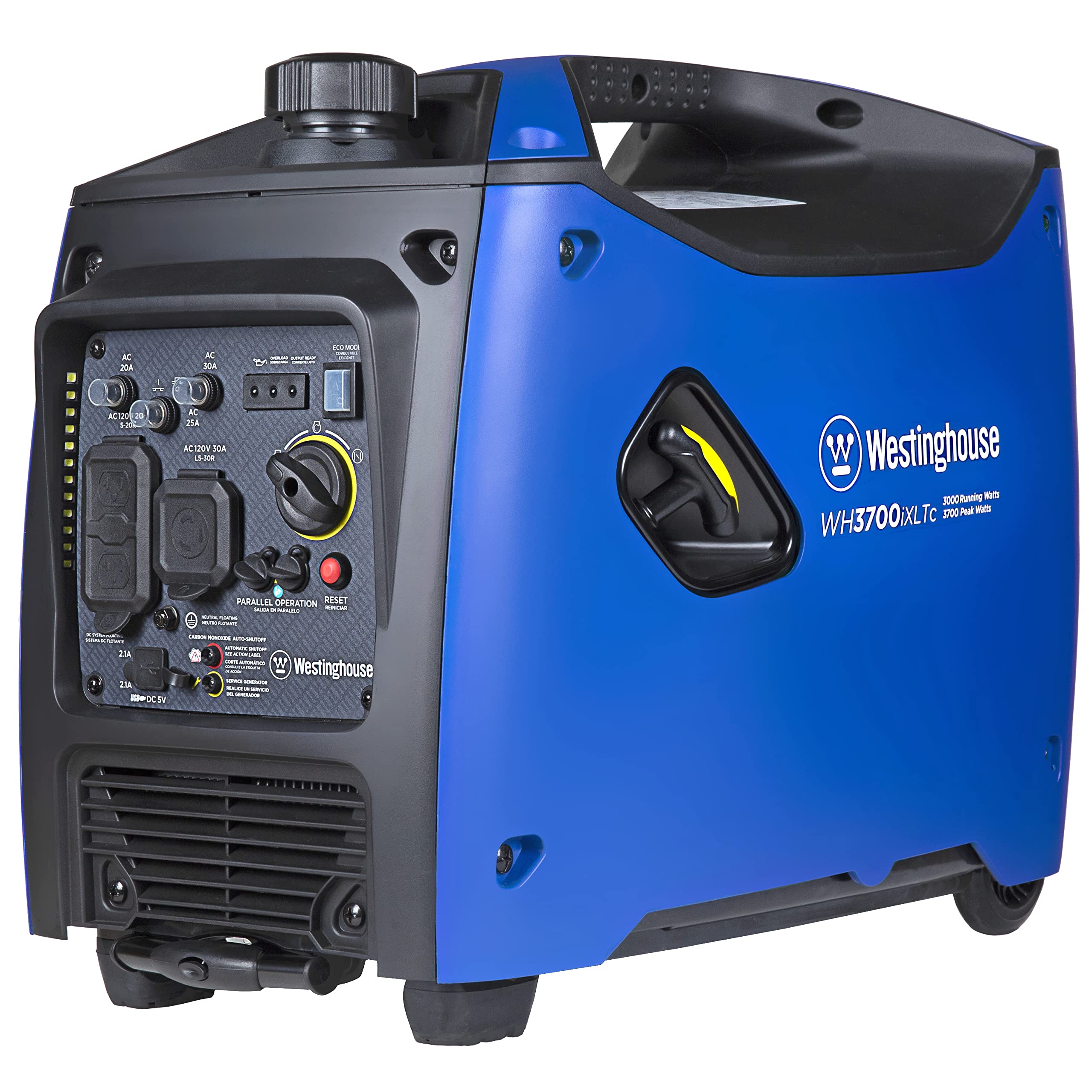 Westinghouse 5000 Peak Watt Super Quiet Portable Inverter Generator, Remote Electric Start with Auto Choke, Wheel & Handle Kit, RV Ready, Gas Powered, Parallel Capable