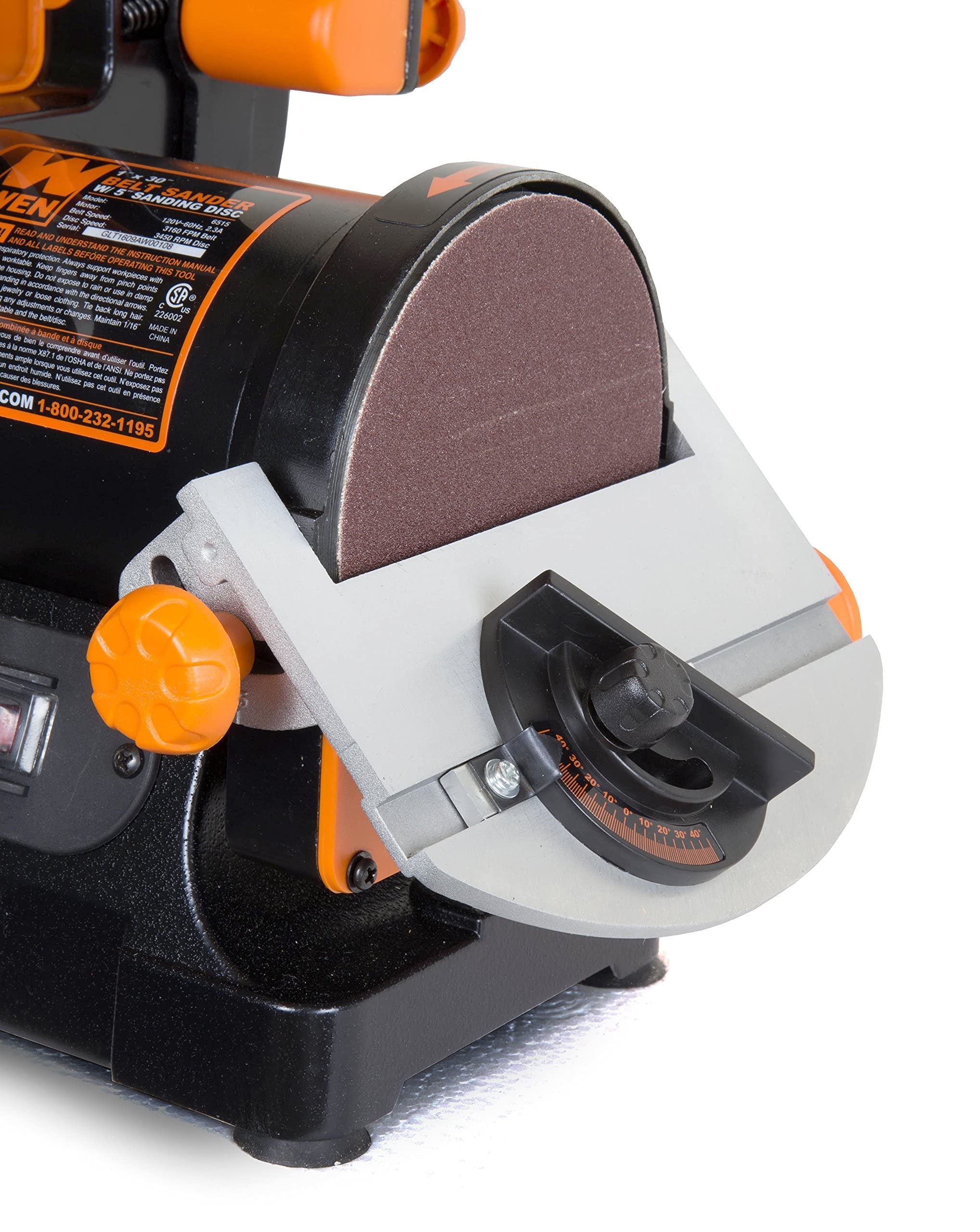 WEN Benchtop Belt and Disc Sander with 1 x 30 in. Belt and 5 in. Sanding Disc (6515T)