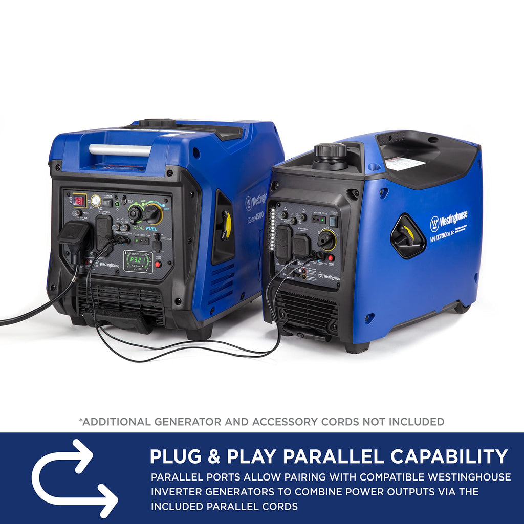 Westinghouse 5000 Peak Watt Super Quiet Portable Inverter Generator, Remote Electric Start with Auto Choke, Wheel & Handle Kit, RV Ready, Gas Powered, Parallel Capable