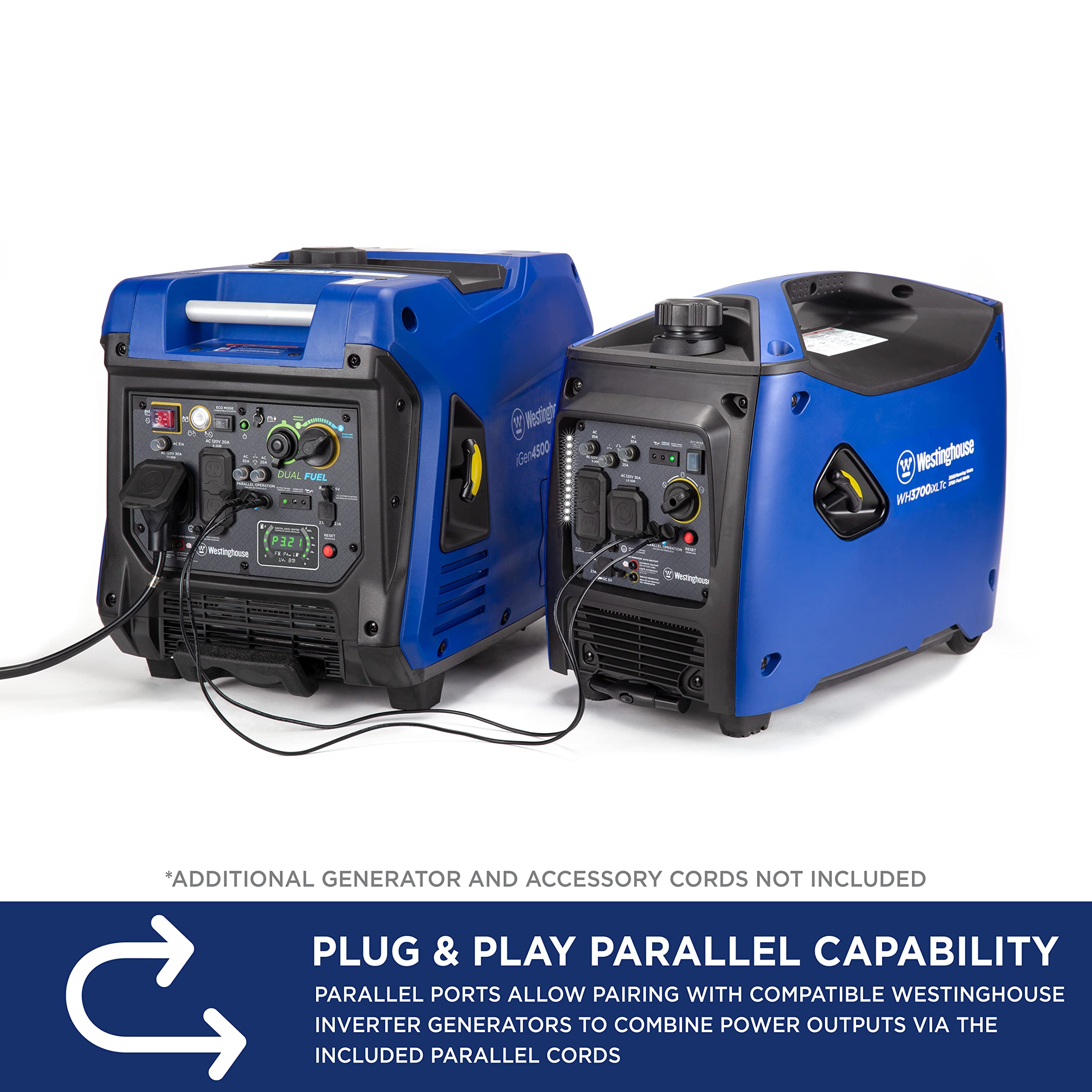 Westinghouse 5000 Peak Watt Super Quiet Portable Inverter Generator, Remote Electric Start with Auto Choke, Wheel & Handle Kit, RV Ready, Gas Powered, Parallel Capable