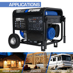 DuroMax XP5500EH 5,500-Watt Dual Fuel Portable Generator - Gas & Propane, Electric Start, RV & Emergency Ready