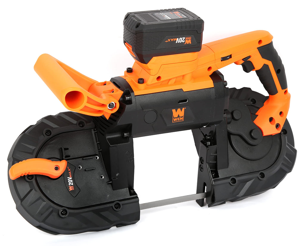 WEN Portable Band Saw for Metal, 10-Amp, Variable Speed, Handheld (94396)