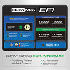 DuroMax XP13000HX 13,000-Watt Dual Fuel Portable Generator - Gas & Propane, Electric Start, Whole Home Power Backup, Transfer Switch Ready, RV & Emergency Ready