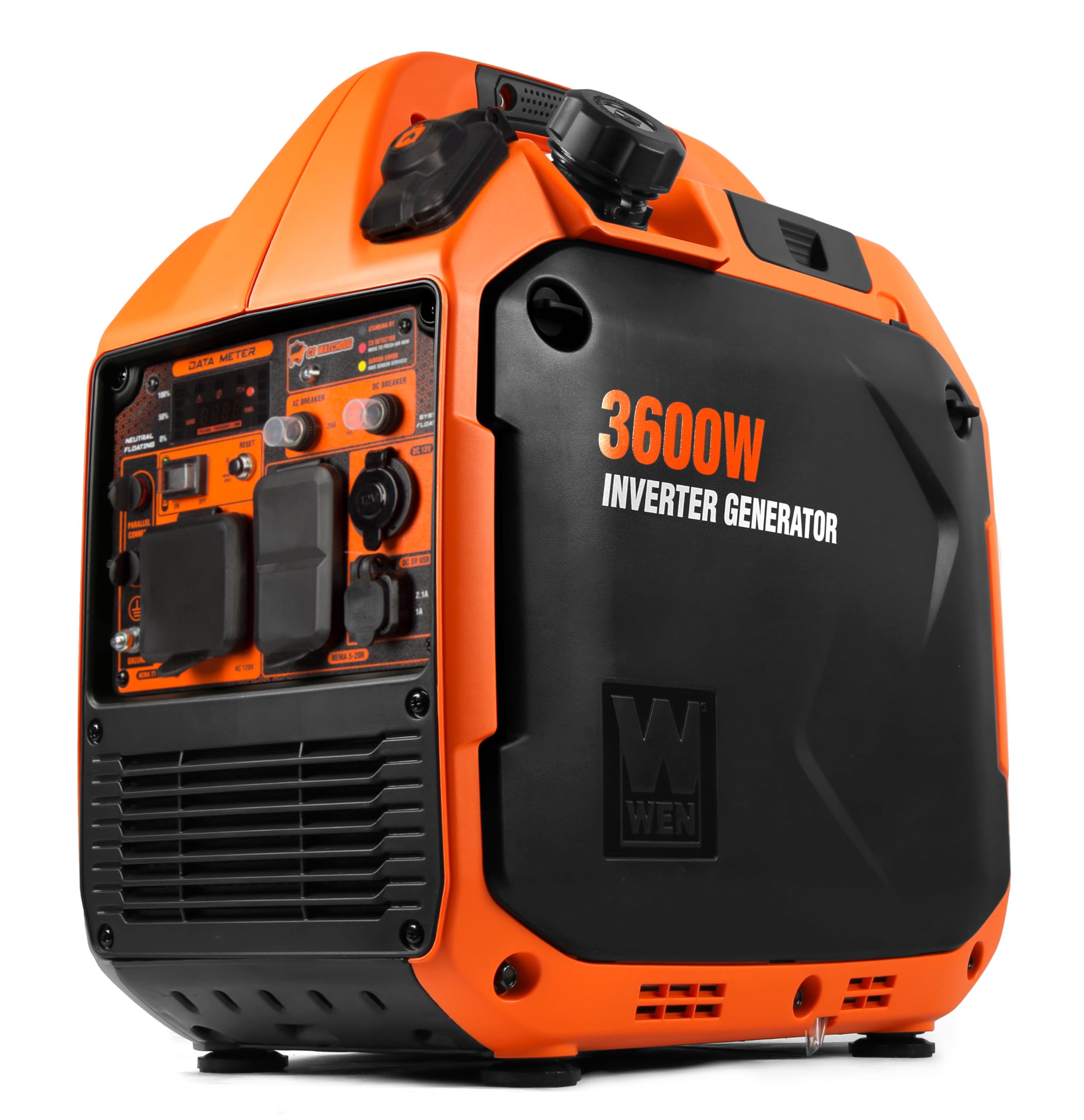 WEN Quiet and Lightweight 3600-Watt Dual Fuel RV-Ready Portable Inverter Generator with Fuel Shut Off and CO Watchdog (DF360iX)