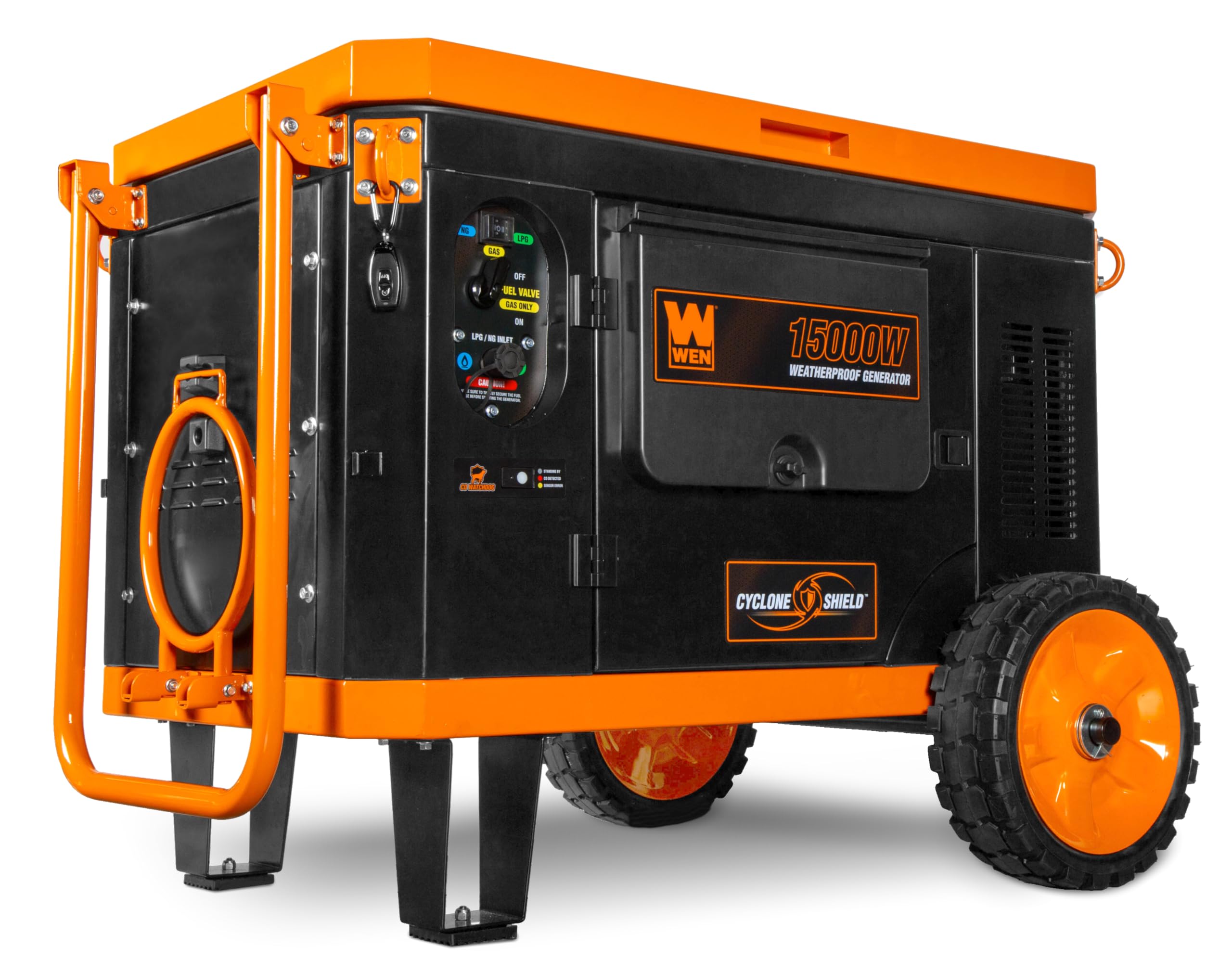 WEN 11,000-Watt 120V/240V Dual Fuel Portable Generator with Wheel Kit and Electric Start (DF1100T)