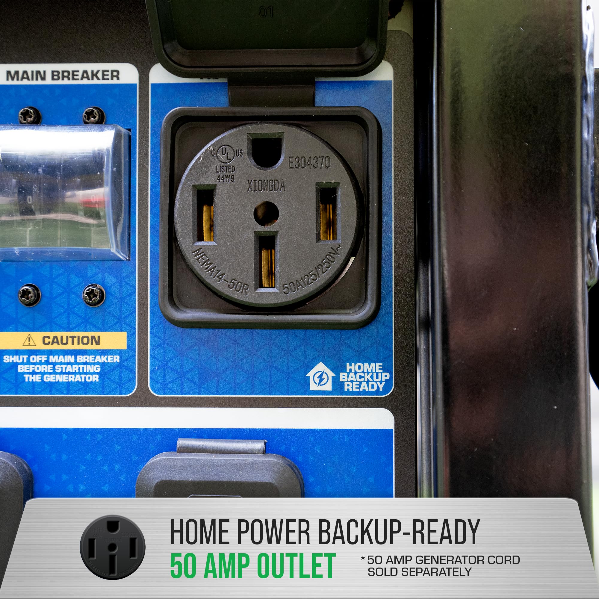 DuroMax XP12000HX 12,000-Watt Dual Fuel Portable Generator - Gas & Propane, Electric Start, Whole Home Power Backup, Transfer Switch Ready, RV & Emergency Ready