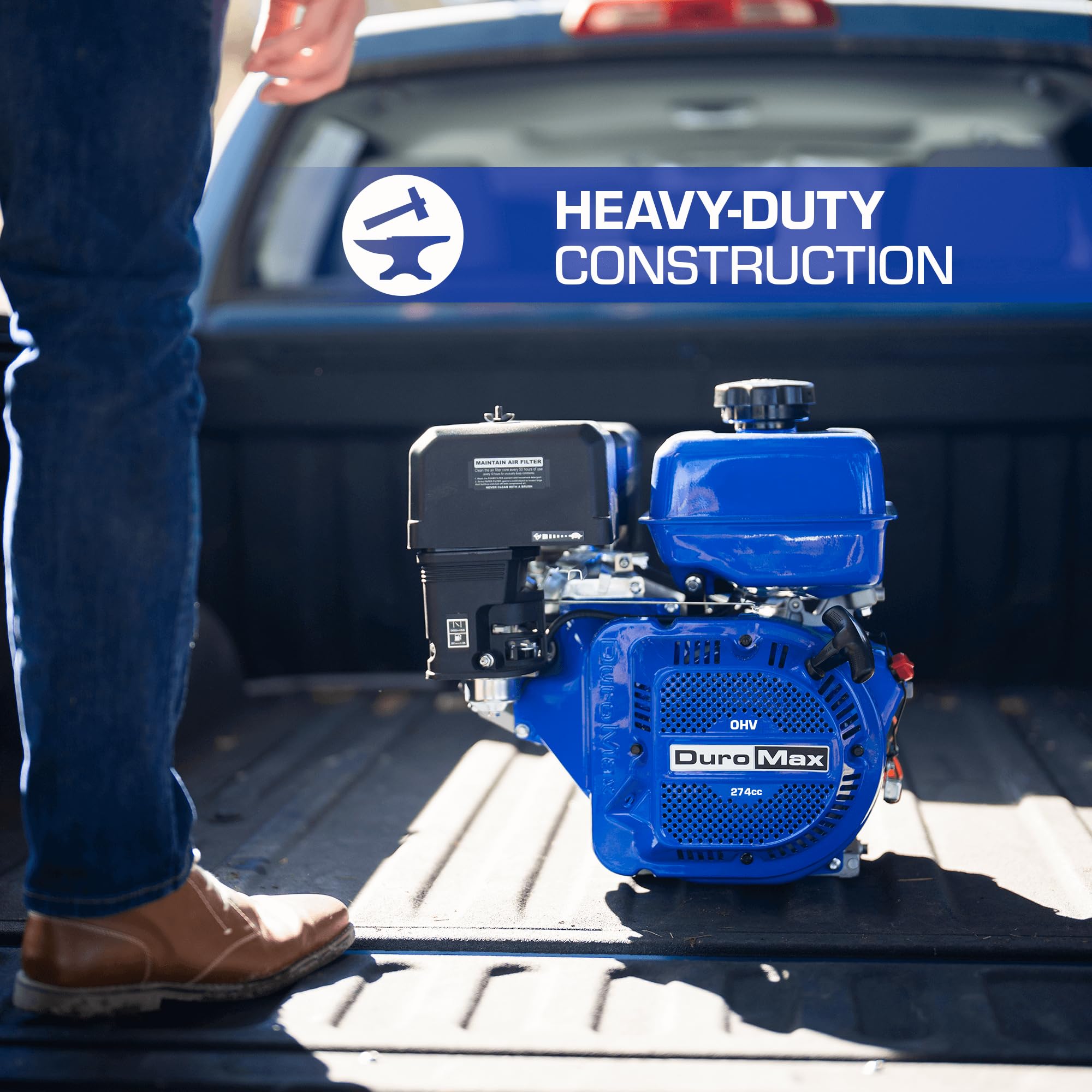 DuroMax XP18HPE 440cc Recoil/Electric Start Gas Powered, 50 State Approved, Multi-Use Engine