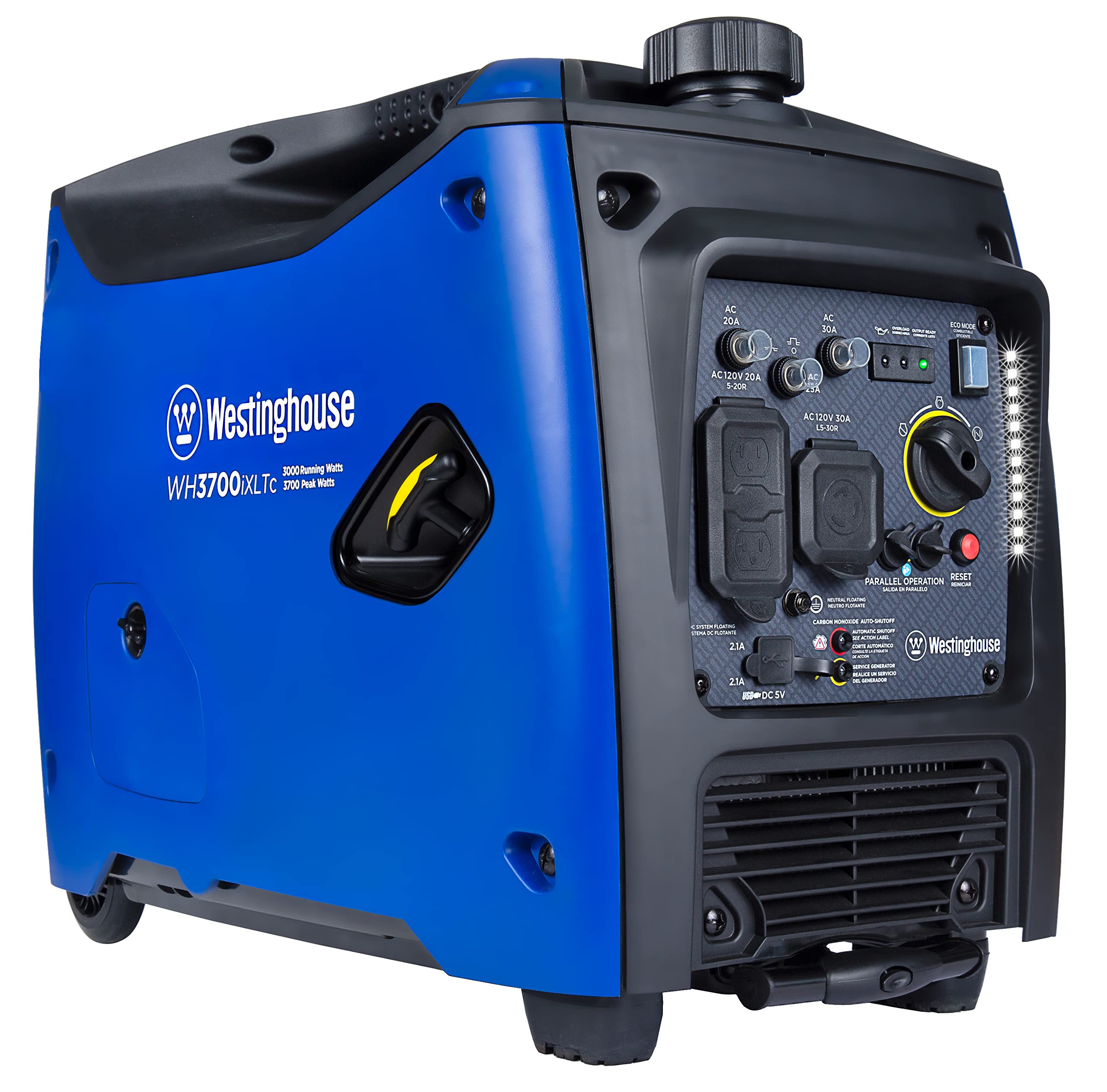 Westinghouse 5000 Peak Watt Super Quiet Portable Inverter Generator, Remote Electric Start with Auto Choke, Wheel & Handle Kit, RV Ready, Gas Powered, Parallel Capable