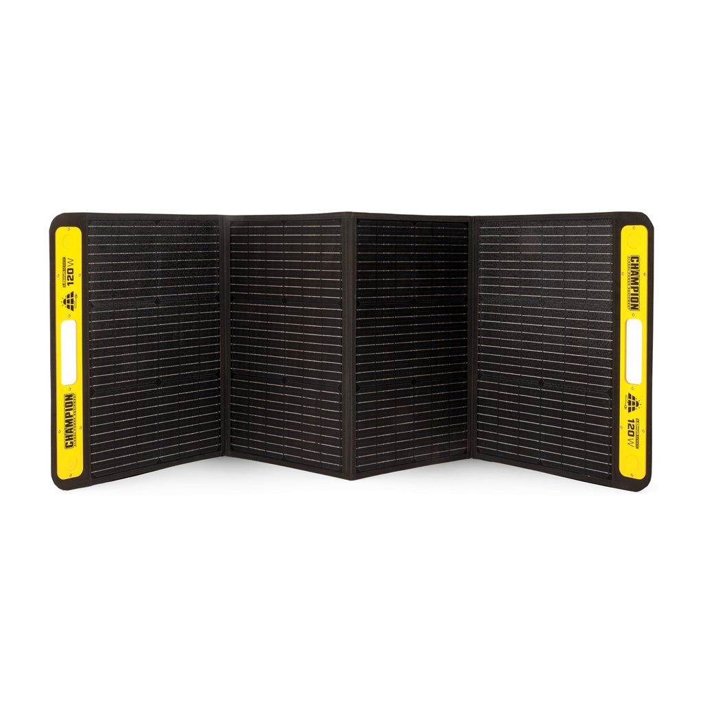 Champion Power Equipment 201246 120-Watt Portable Foldable Solar Panels with Extension Cable and Kickstand