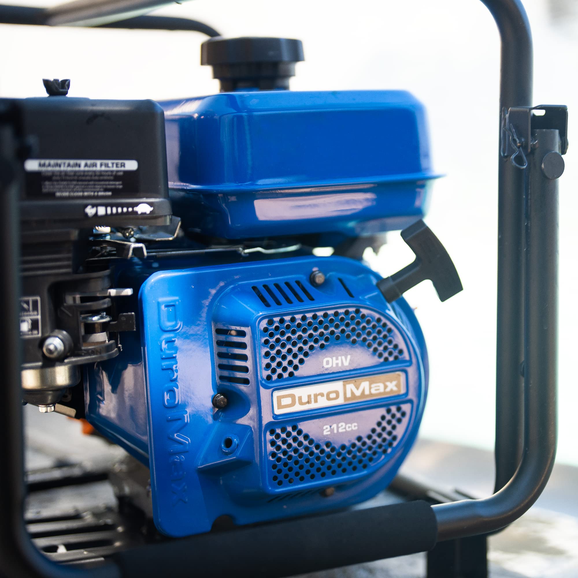 DuroMax XP652WP 208cc 158-Gpm 3600-Rpm 2-Inch Gasoline Engine Portable Water Pump, 50 State Approved, XP652WP, Blue