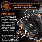 WEN Cordless 6.5-Inch Track Saw, Brushless with Variable Speed, Two 20V Max 4.0 Ah Batteries, and Charger (20691)