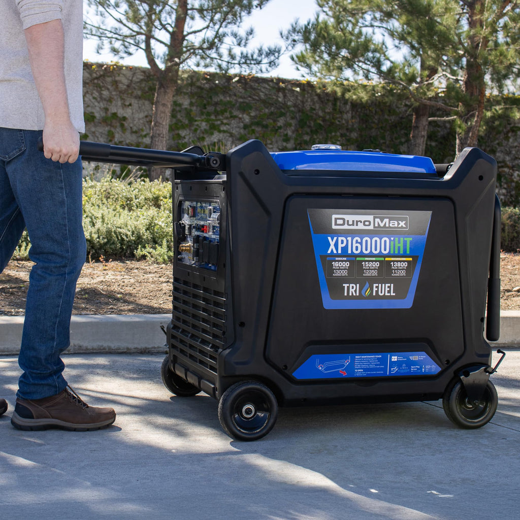 DuroMax XP16000iH 16,000-Watt Dual Fuel Portable Digital Inverter Generator - Gas & Propane, Remote Electric Start, Whole Home Power Backup, Transfer Switch Ready, RV & Emergency Ready