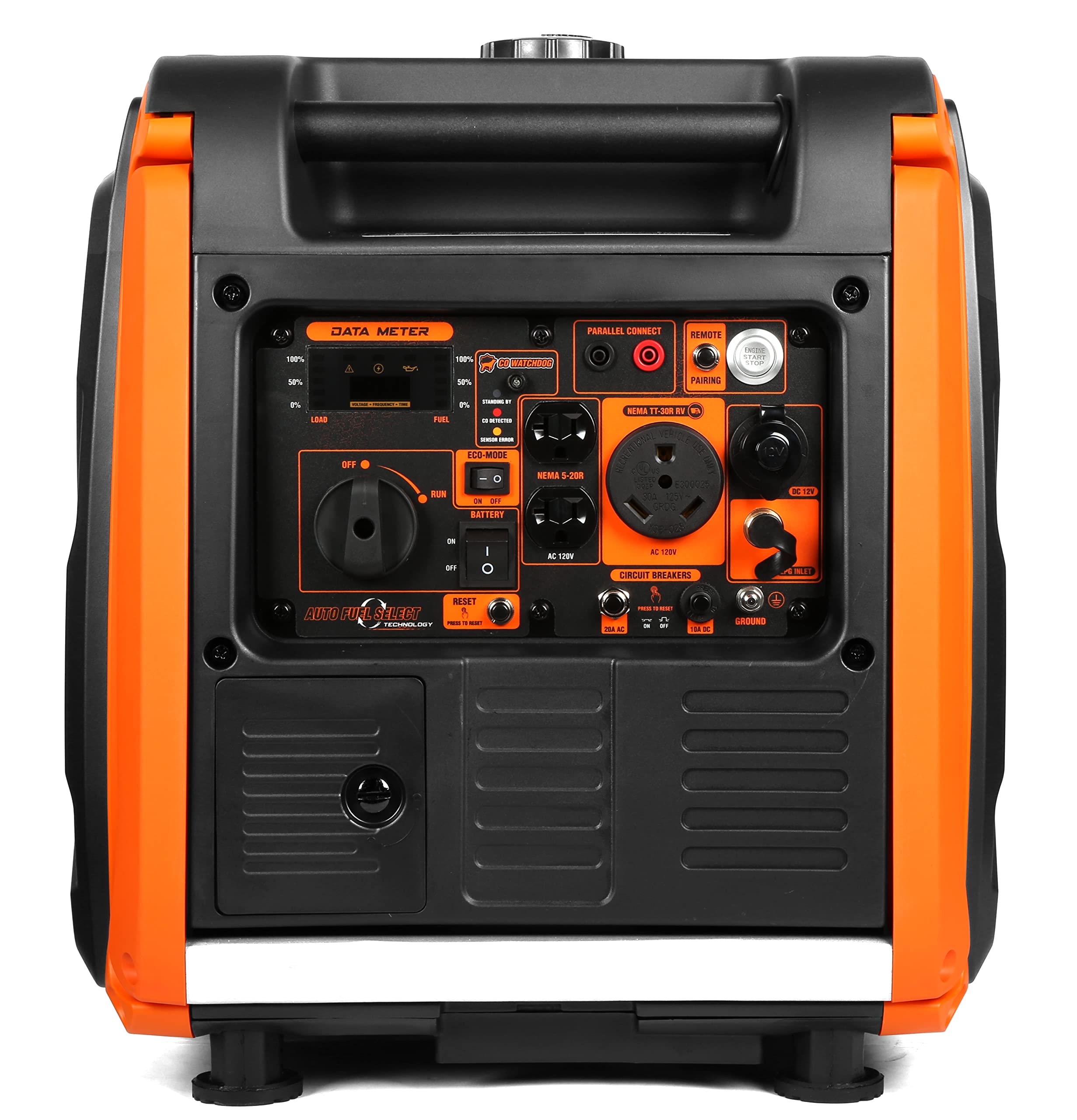 WEN DF451i Super Quiet 4500-Watt Electric Start Dual Fuel RV-Ready Portable Inverter Generator with Fuel Shut-Off
