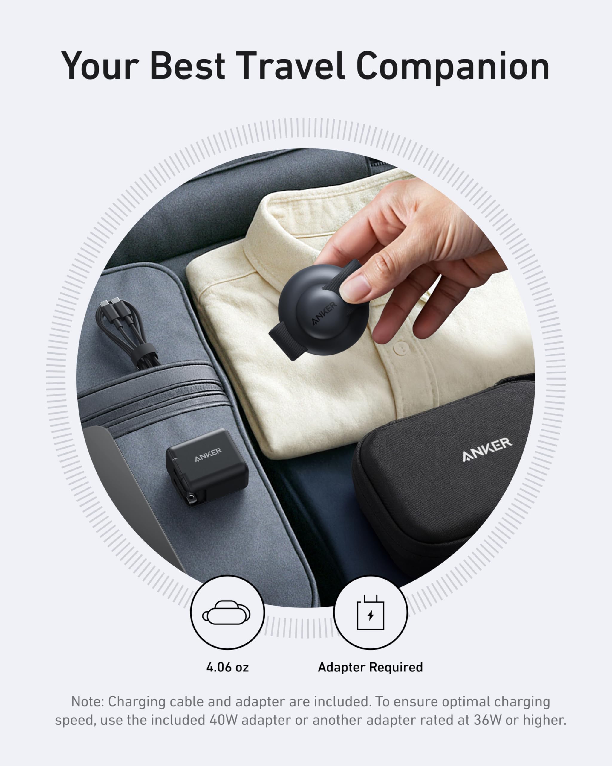 Anker MagSafe Compatible MagGo UFO 3-in-1 Charger, iPhone 17 Wireless Charging Station, 15W Qi2 Certified, Foldable Travel Charging Pad, for iPhone 17/16/15/14, AirPods, Apple Watch (Not a Power Bank)