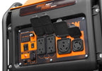 WEN GN400i RV-Ready 4000-Watt Open Frame Inverter Generator, CARB Compliant, Black/orange