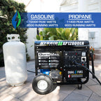 DuroMax XP5500EH 5,500-Watt Dual Fuel Portable Generator - Gas & Propane, Electric Start, RV & Emergency Ready