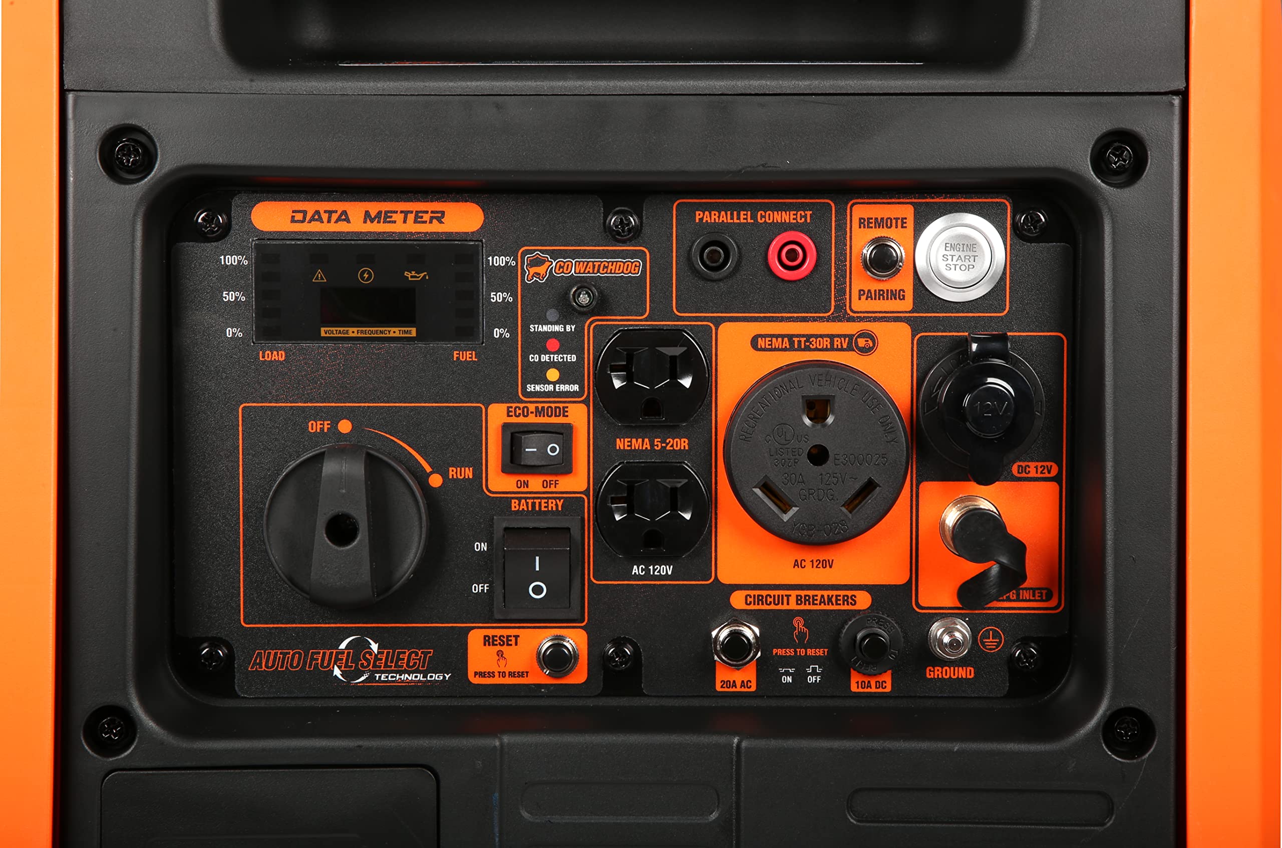 WEN DF450i Super Quiet 4500-Watt Dual RV-Ready Portable Inverter Generator with Fuel Shut-Off