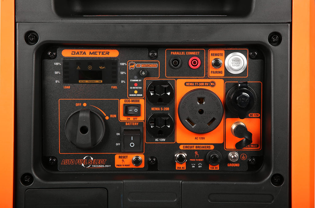 WEN DF451i Super Quiet 4500-Watt Electric Start Dual Fuel RV-Ready Portable Inverter Generator with Fuel Shut-Off