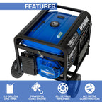 DuroMax XP12000EH 12,000-Watt Dual Fuel Portable Generator – Gas & Propane, Electric Start, Whole Home Backup Power, Transfer Switch Ready, RV & Emergency Ready