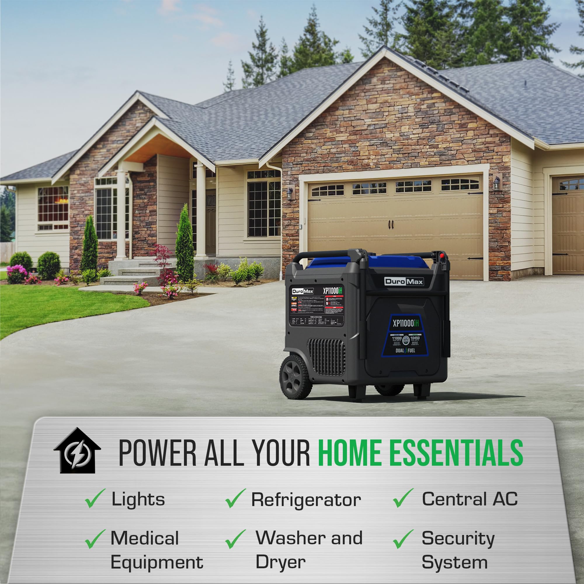 DuroMax XP2300iH 2,300-Watt Dual Fuel Portable Digital Inverter Generator - Gas & Propane, RV & Emergency Ready