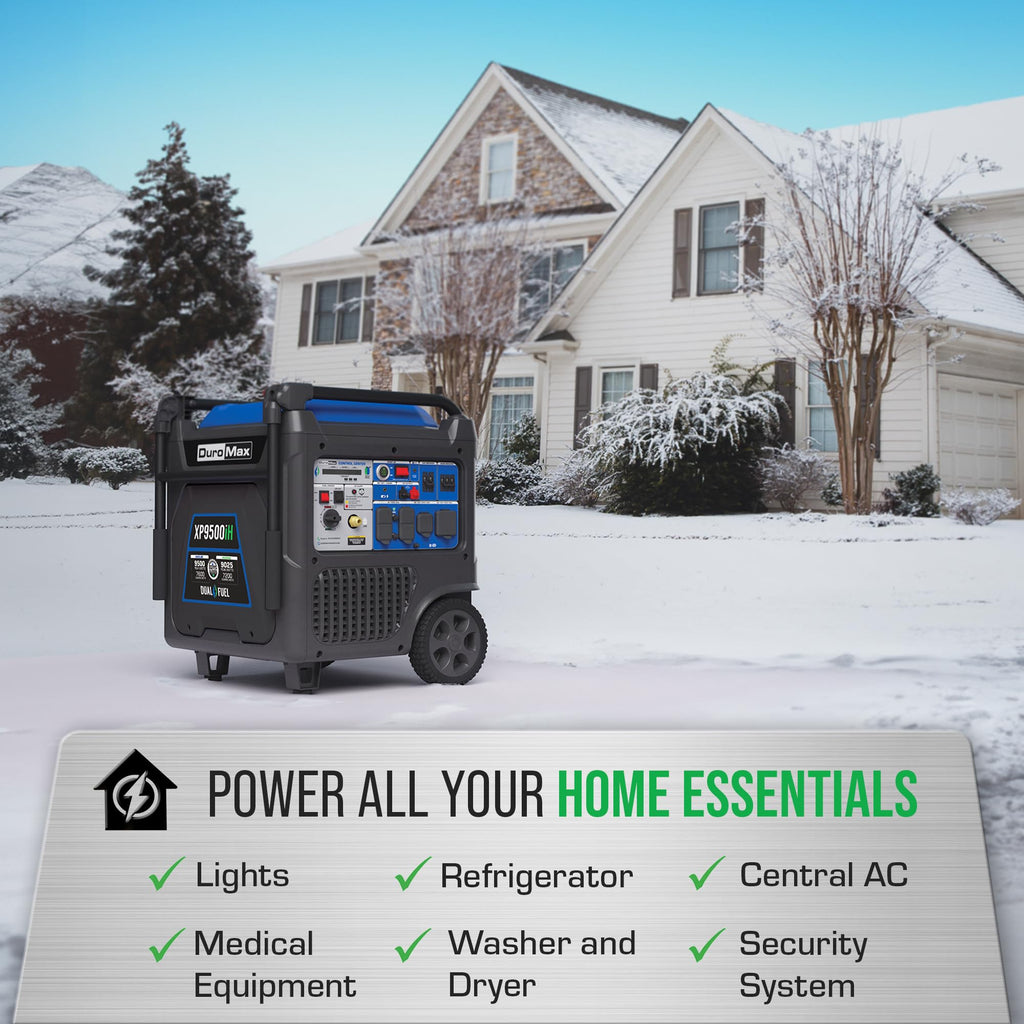 DuroMax XP4500iH 4,500-Watt Dual Fuel Portable Digital Inverter Generator - Gas & Propane, Remote Electric Start, RV & Emergency Ready